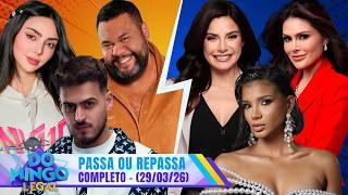 TIME JON VLOGS vs TIME NATÁLIA GUIMARÃES no Passa ou Repassa | Domingo Legal (29/03/26)