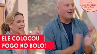 Confeiteiro surpreende jurados ao colocar fogo no bolo do chá revelação | Bake Off Brasil