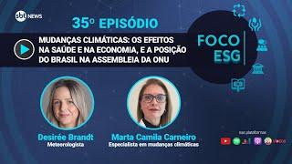 Mudanças climáticas: os efeitos na saúde e na economia, e a posição do Brasil na ONU | Foco ESG #35
