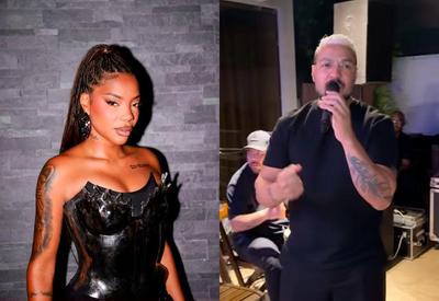 Ludmilla recebe Belo em casa para show exclusivo: "Meu ídolo canta na minha sala"