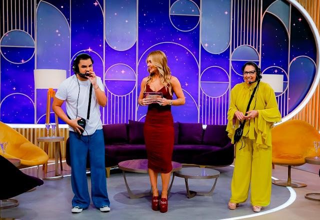 Lucas Guedez, Virginia e Margareth Serrão durante o Sabadou com Virginia.