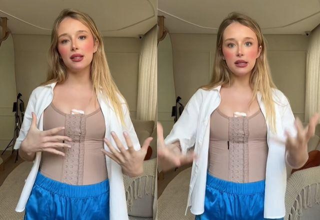 Duda Reis revela cirurgia plástica pós-parto: 'O meu peito caiu'