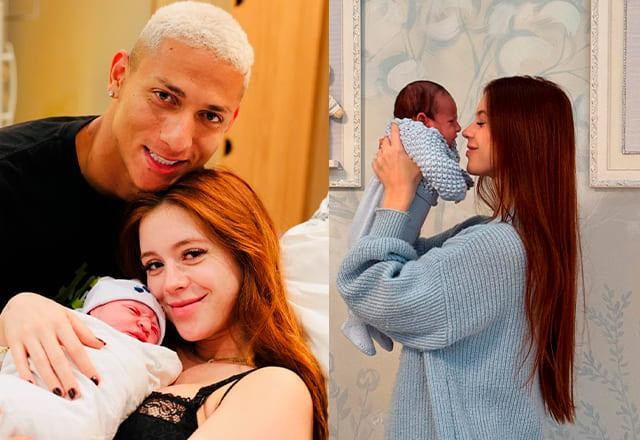 Richarlison, mãe do filho dele e o filho dele