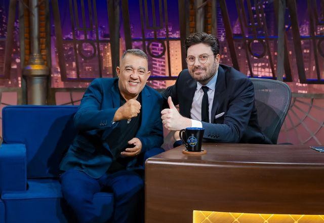 Sargento Castro e Danilo Gentili no The Noite