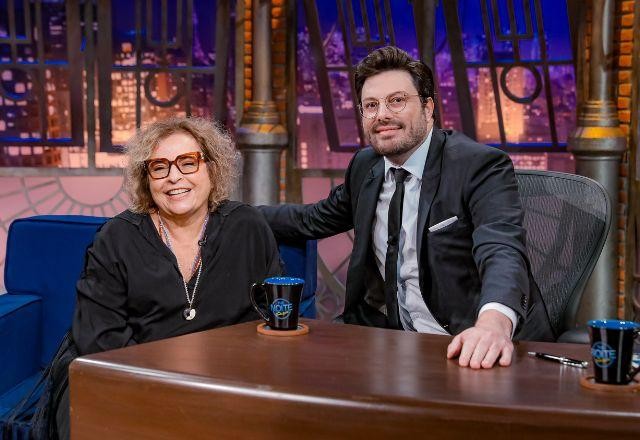 Joyce Pascowitch e Danilo Gentili no The Noite