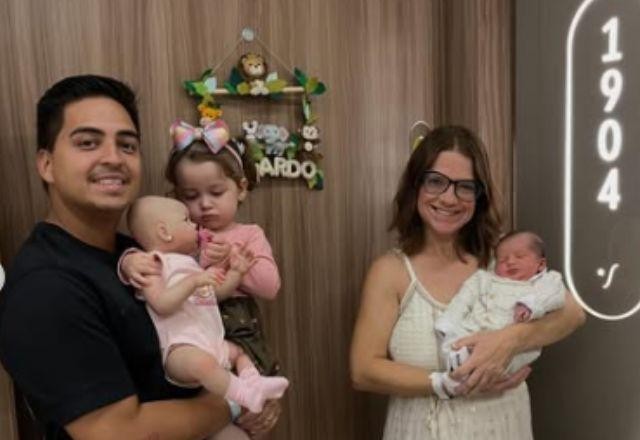 Imagens do nascimento de Leonardo e registros da família reunida compartilhados nas redes sociais