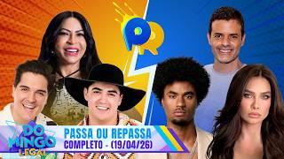TIME NATANZINHO LIMA vs FLÁVIA PAVANELLI no Passa ou Repassa | Domingo Legal (19/04/26) TIME NATANZINHO LIMA vs FLÁVIA PAVANELLI no Passa ou Repassa | Domingo Legal (19/04/26)