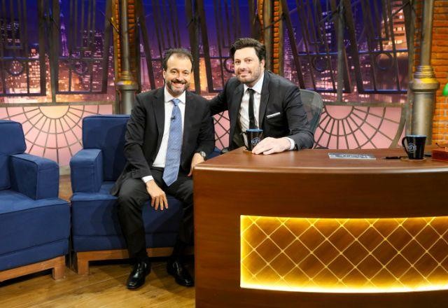 Rogério Cury e Danilo Gentili no The Noite
