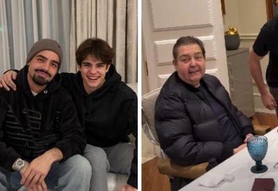 Faustão aparece em comemoração dos 18 anos do filho Rodrigo